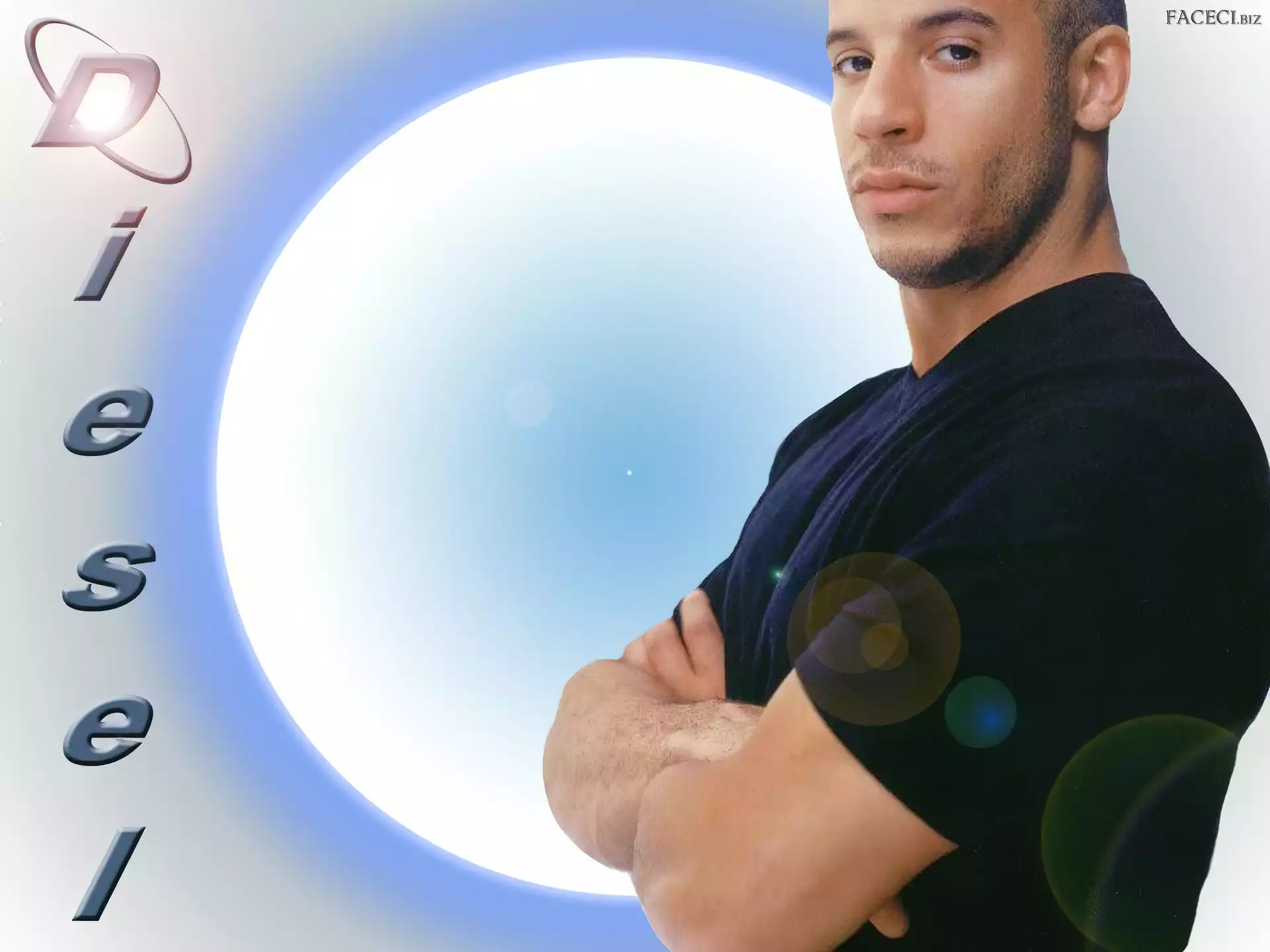 Vin Diesel, czarna koszulka